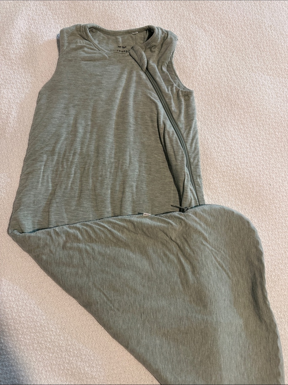 Little Sleepies Sleeveless Sleep Sack in heathered green